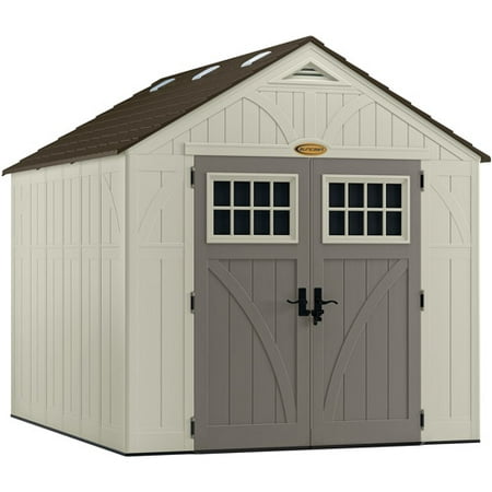 suncast 574 cu ft tremont® 8x10 storage shed, vanilla