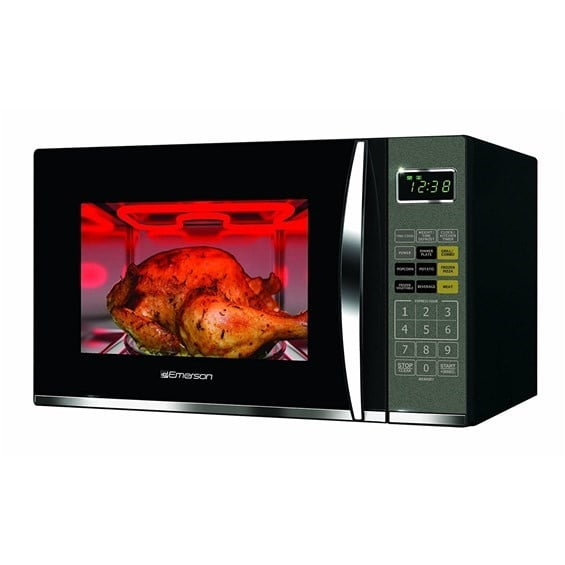 Microwave Oven with Grill Emerson 1.2 Cu Countertop 1100W Black 9 Settings Ft 