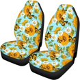 thumbnail image 5 of Uourmeti Butterfly and Daisy Pattern Car Seat Covers Breathable Car Seat Covers Full Set, Easy to Install Compatible with Sedans Trucks, 5 of 10