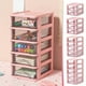 thumbnail image 1 of Organizador de cajas de sobremesa – Cajón pequeño de plástico transparente, almacenamiento apilable de escritorio multicapa, organizador de papelería y maquillaje, diseño que ahorra espacio, 1 of 4
