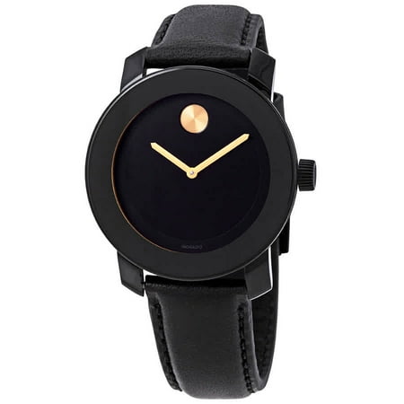 Mens Black Dial Kinetic Watch - Movado Bold Black Dial Unisex Watch 3600527