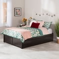 thumbnail image 3 of AFI Concord King Solid Wood Platform Bed with Footboard and Twin XL Trundle in Espresso, 3 of 8