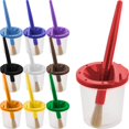 thumbnail image 1 of Juego de vasos y pinceles de pintura U.S. Art Supply para niños, 10 piezas, 1 of 5