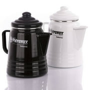 Petromax Tea and Coffee Percolator, Use Indoor/Outdoors for Home Kitchen or Campfire, Enameled Steel Coffee and Tea Pot Brews to your Taste, 5-6 Cup Capacity, White