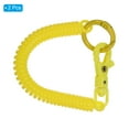 thumbnail image 3 of Retractable Coil Springs Keychain with Metal Lobster Clasp Keyring for Keys Wallet, Yellow 2 Pack, 3 of 6