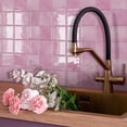 thumbnail image 5 of 8 Sheets Pink Tiles Wall Stickers 6"x6" Kitchen Backsplash Tile Decals Self-Adhesive Removable Bathroom Decor Sticker Tile Contact Paper 3D Effect Peel and Stick, 5 of 9