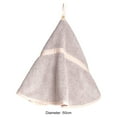 thumbnail image 7 of Naierhg Hanging Hand Towel Round Ultra Soft Thick Coral Fleece Hanging Loop Quick Drying Super Absorbent Bathroom Kitchen Towel Home Supplies Beige, 7 of 7