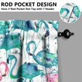 thumbnail image 5 of Kitchen Curtains 36 Inch Short - 3 Panel Set, Flamingo Tropical Bird Print, Rod Pocket Window Curtain, 100% Polyester for Hawaiian Summer Beach Decor, Easy Wash, 5 of 6