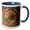 Blue/White, variant on 3drose, India, New Delhi, Ceiling at Qtub Minar of the Alai Darwaza Complex, 11oz Two-tone Red Mug