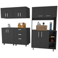 thumbnail image 2 of FM FURNITURE Dorset 5 Piece Garage Set Black Engineered Wood, 2 of 5