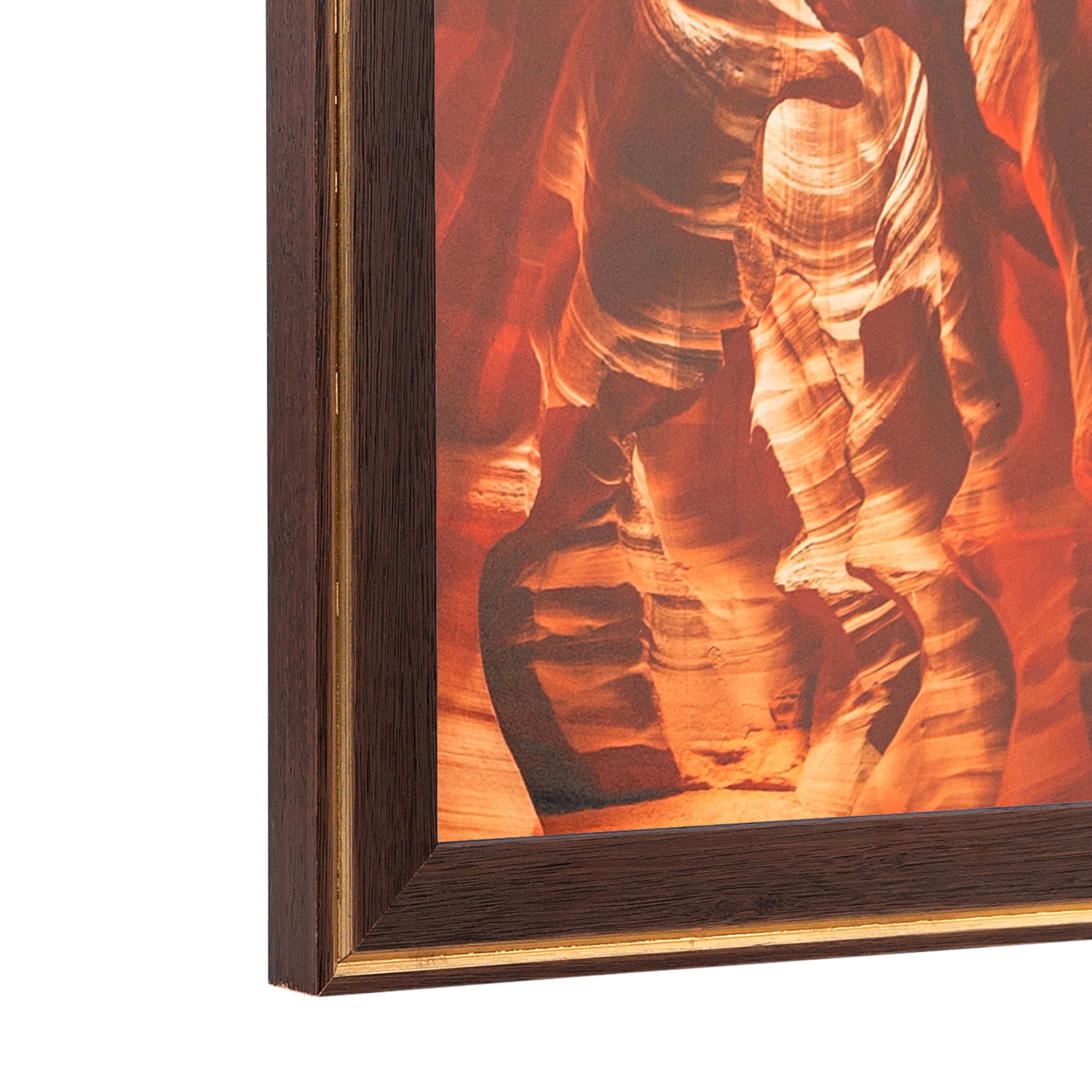 ArtToFrames 18" x 24" Contrast Walnut Picture Frame, 18x24 inch Brown Wood Poster Frame (WOM-4932), 1 Pack