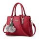 thumbnail image 1 of Women Top-Handle Bag Shoulder Bag Pom Pom Decoration Ladies Tote Bag Messenger Bag Travel Waterproof PU Leather -1, 1 of 2