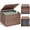 Dark Brown, variant on Extra Large Decorative File Box 18 x 16 x 13 in Wicker Seagrass File Basket Organizer for Letter Legal Size Hand Woven Hanging Filing Cabinet with Lid for Office Paper Rope, Dark Brown