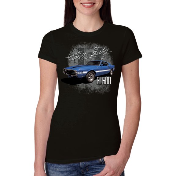 Wild Bobby Ford Shelby GT500 Vintage Mustang Women Slim Fit Junior Tee