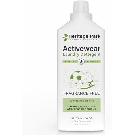 Athletic Sport Active wear Laundry Detergent | 4x Powerful Plant-Based Formula with Cleaning Enzymes for Sport Wash | Fragrance Free Natural Odor & Stain Remover