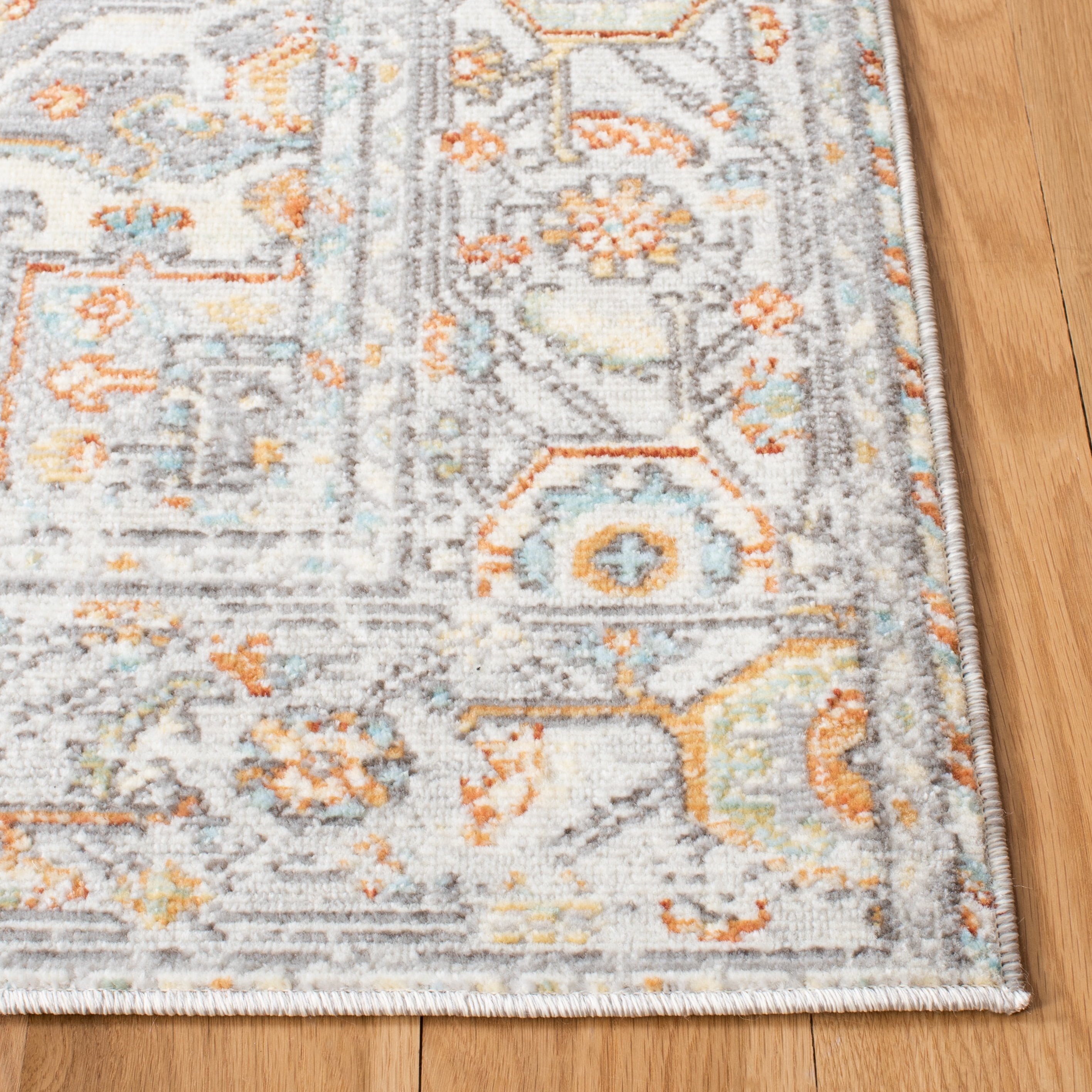 SAFAVIEH Aria Gligor Oriental Area Rug, Beige/Grey, 6'7" x 6'7" Square
