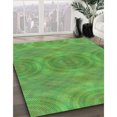 thumbnail image 2 of Ahgly Company Indoor Square Patterned Dark Lime Green Area Rugs, 5' Square, 2 of 6