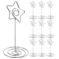 thumbnail image 5 of KAKOWELY 10 clips para sujetar notas en forma de pentágono para recuerdos de boda (plateados), 5 of 5