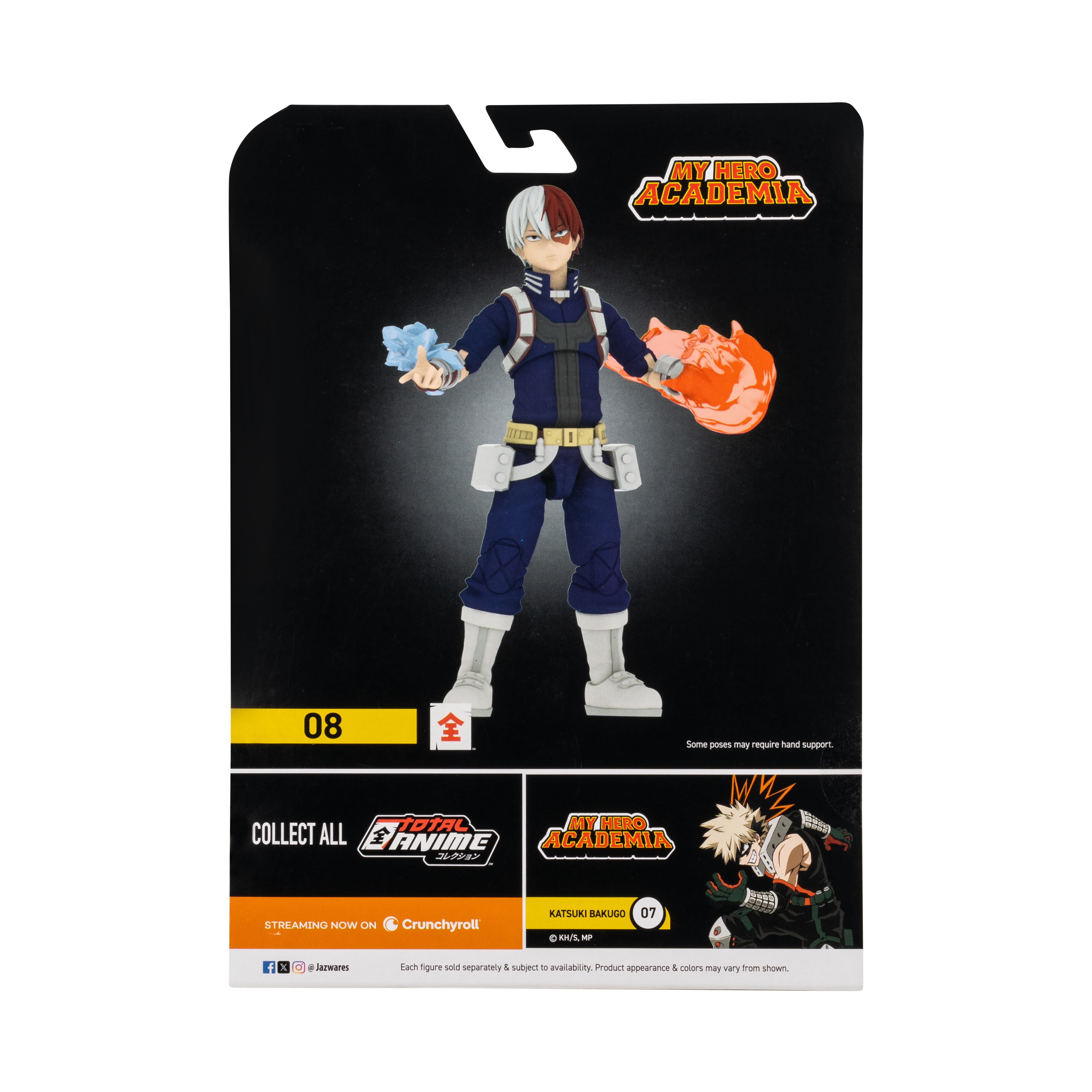 Total Anime Shoto Todoroki - 6.5 inch Figure with Swappable Faceplates, Alternate Hands, and Fire and Ice Effects