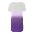 thumbnail image 5 of SHOPESSA Womens Tops Fashion Gradient Printed Blouse V-neck Short Sleeve Tunic Tops Casual Summer Long Shirts for Women to Wear with Leggings, 5 of 5