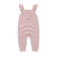 thumbnail image 1 of MIASHUI Baby Girls Sweater Knit Overalls Adjustable Strap Ruffles Sleeveless Romper,Light Pink,12-18 Months, 1 of 9