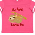 thumbnail image 4 of Inktastic My Aunt Loves Me Sloth Boys or Girls Toddler T-Shirt, 4 of 5
