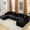 Black Corduroy|127in, variant on Aukfa 127" Oversized U Shaped Cloud Sectional Sofa Modular Boneless Couch with USB&Cup Holder Wooden Storage Console, Corduroy Sofa for Living Room, Black