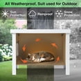 thumbnail image 4 of GONICHA Outdoor Cat House Weatherproof, Poly Lumber Cat Houses for Outdoor Cats Insulated, Feral Cat Shelter with Escape Door and Openable Roof ,Teak color, 4 of 7