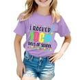 thumbnail image 1 of TZEWGL T-Shirts For Girl Print Round Neck Loose Short Sleeve Clothes For Newborns size 4-5T, 1 of 4