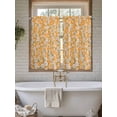 thumbnail image 4 of Spring Botanical Living Room Curtains 2 Panel, Watercolor Floral Flowers Botanical Yellow Cafe Window Treatment, Farmhouse Bedroom Bathroom Kitchen Curtains Drapes 104"x45", 4 of 6