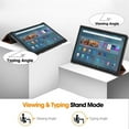 thumbnail image 3 of Fancing for Amazon Kindle Fire Max 11 Case (13th Generation, 2023 Release) 11" - Slim Folding Stand Cover Case for Fire 11 Tablet with Auto Wake/Sleep (Brown), 3 of 7