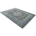 thumbnail image 3 of Rugsotic Carpets Machine Woven Crossweave Area Rugs - 4'X5'11'', Rectangle,Black Gray,Classic Oriental Traditional , Low Pile Machine Made Area Rugs For Living Room, Bed Room (M00090), 3 of 9