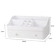 thumbnail image 3 of Organizador de maquillaje de gran capacidad con cajones | Organizador de tocador y escritorio para cosméticos, joyas y artículos de oficina | Caja de plástico verde, rosa y blanca para dormitorio y, 3 of 6