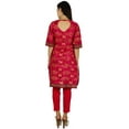 thumbnail image 5 of Bimba Womens Magenta Short Regular Kurti Tunic Casual Everyday Clothing, 5 of 7