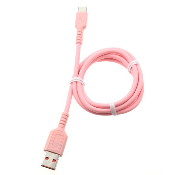 Pink 3ft USB-C Cable for CAT S62 Phone - Charger Cord Power Wire Type-C Fast Charge Sync D2P