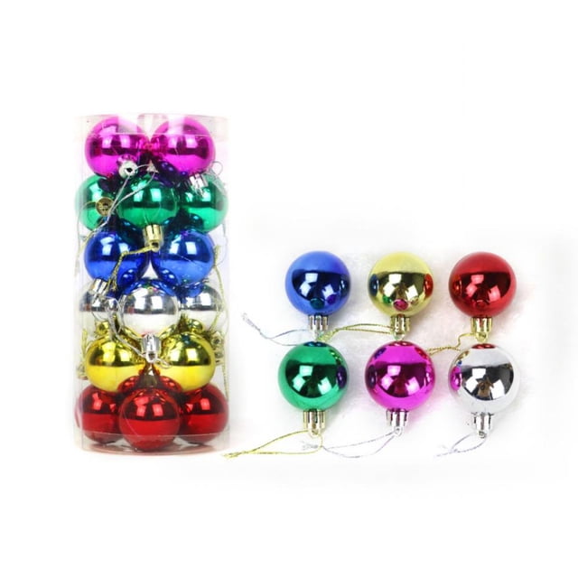 24Pcs Christmas Balls Ornaments for Tree - Shatterproof Christmas Tree Decorations Large Hanging Ball Silver 4 Sizes