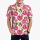 thumbnail image 1 of Balery Rose Flowers Camisa Polo de Hombre con Estampado, de Manga Corta y Tejido Medio, Camisa Tipo Golf Polo-X-Large, 1 of 6