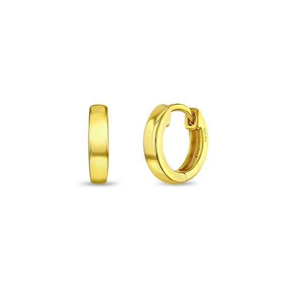 925 Sterling Silver Classic Small Hoop Huggie Earrings for Girls Teens 12mm