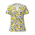 thumbnail image 3 of Naloa Tropical Lemon Print T-Shirts Short Sleeve V Neck Tees for Women Fashion Tops Trendy Lightweight Soft Casual Summer Outfits Clothes, 3 of 5