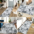 thumbnail image 6 of Tzou Area Rug Runner 2'x8' Low Pile Contemporary Abstract for Kitchen Living Room Floor Mat Anti-Slip Backing Doormat Machine Washable, Dark Gray, 6 of 7