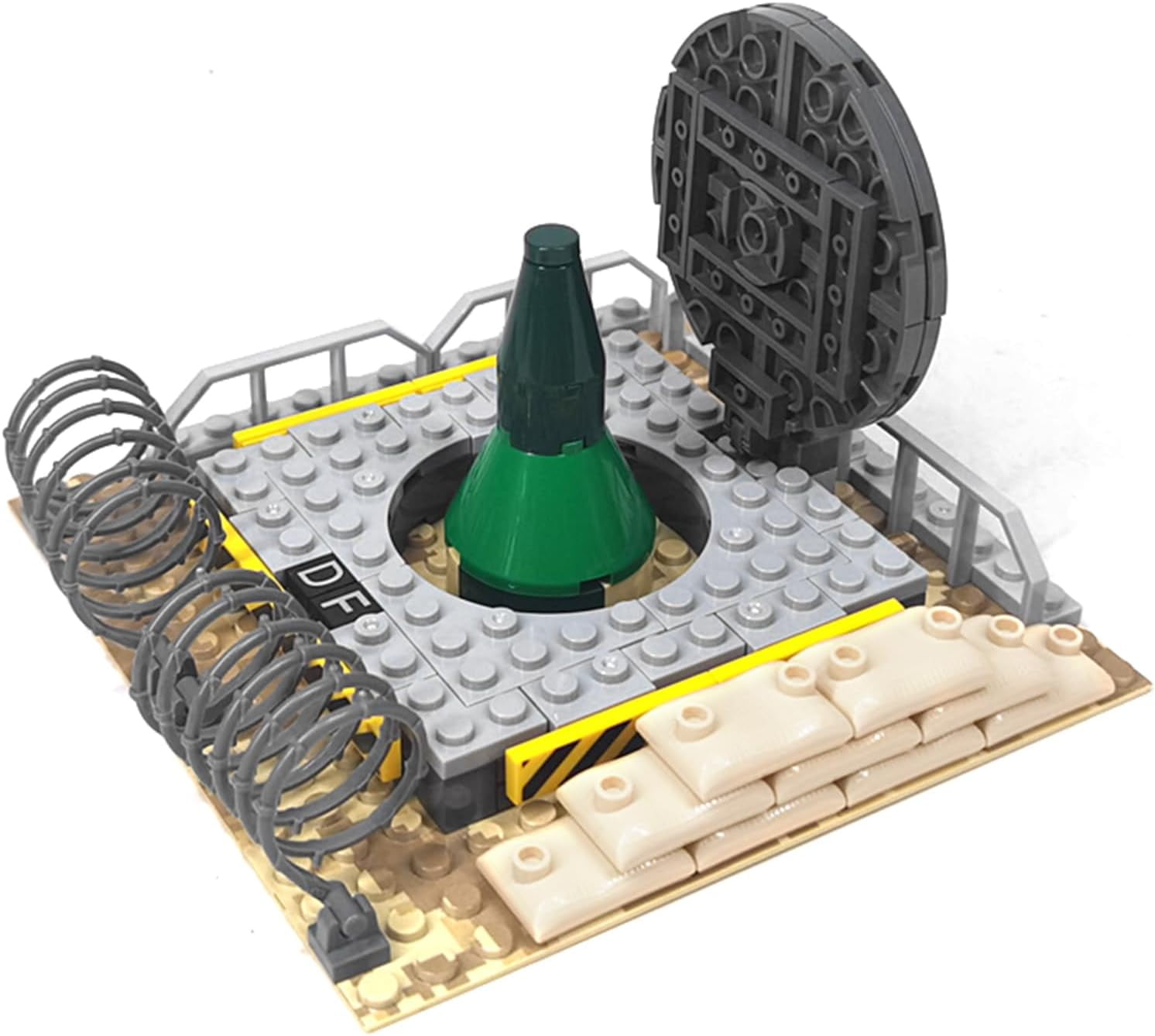 Military Base 6 Building Blocks Set, WW2 Desert Army Base Building Toys Compatible with Lego 6254100 Building Accessory, Educational DIY Gift for Kids Aged 6+