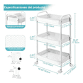 thumbnail image 2 of Carrito Organizador Carrito De Almacenamiento Carrito Organizador Metal Xtellar blanco, 2 of 4