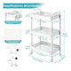 thumbnail image 2 of Carrito Organizador Carrito De Almacenamiento Carrito Organizador Metal Xtellar blanco, 2 of 4