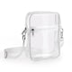thumbnail image 3 of pstuiky Bolso bandolera transparente de PVC, moderno y unisex, pequeño, informal, para viajes, con asa cruzada., 3 of 3