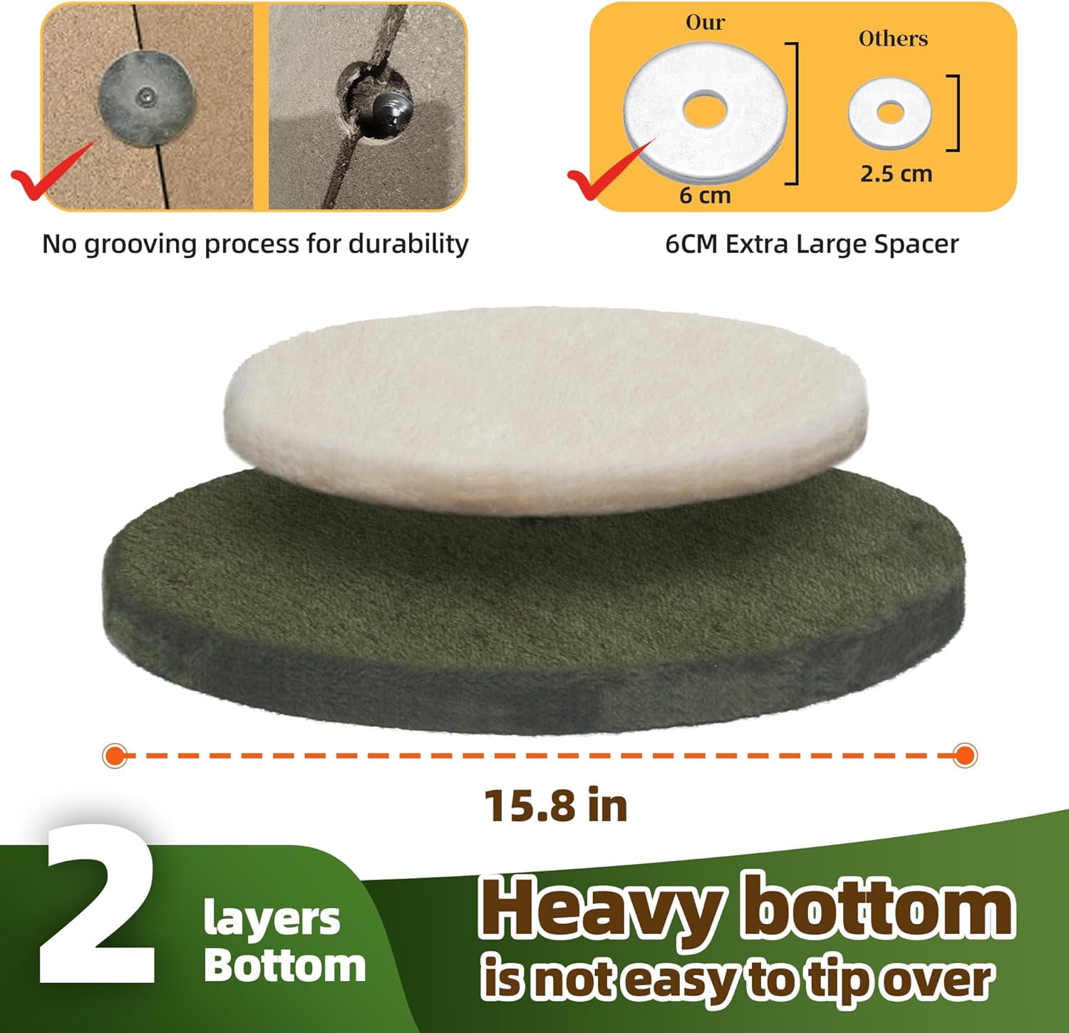 Cat Scratching Post 35'' Cat Scratcher Tall Scratching Posts for Indoor Cats with Cat Toy and Interactive Ball Self Groomer for Kittens Adults Cats