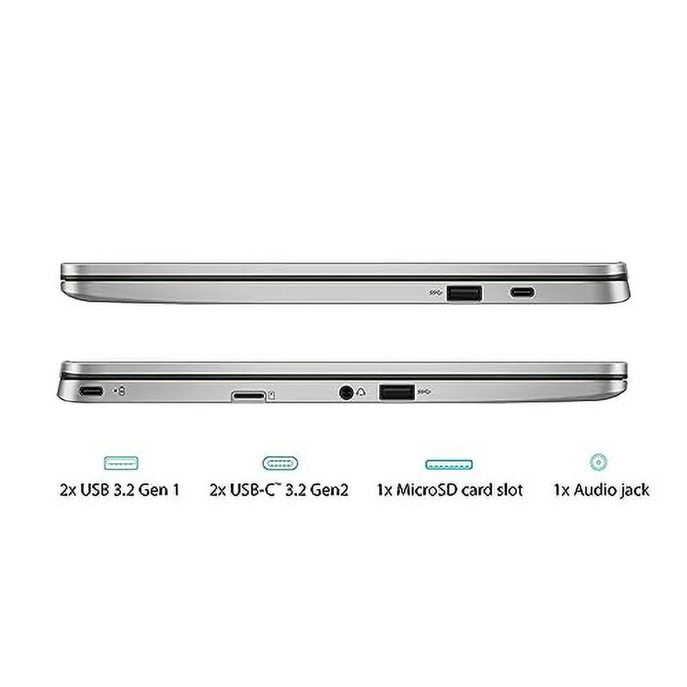 Asus Chromebook C424 C424MA-WH44F 14 Chromebook - Full HD - 1920 x 1080 - Intel Celeron N4020 Dual-core [2 Core] 1.10 GHz - 4 GB Total RAM - 64 GB Flash Memory - Silver