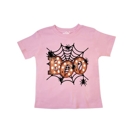 

Inktastic Halloween Boo with Spiders in Web Gift Toddler Boy or Toddler Girl T-Shirt