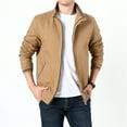 thumbnail image 2 of Vedolay Men's Lightweight Jackets Lightweight Bomber Jacket Casual Zip-Up Fashion Outwear Coat Clothes Khaki,M, 2 of 5