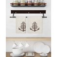 thumbnail image 3 of Nautical Anchor Kitchen Dish Towels for Drying Dishes Set of 3, Vintage Coastal Rudder Farmhouse Beige Waffle Weave Microfiber Hand Tea Bathroom Towels Quick Dry & Absorbent Towel 15.7x23.6, 3 of 7