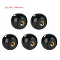 thumbnail image 1 of MYG 5 Pcs Bouton de Levier Rond en Bakélite Noir M5/6/8/10/12 Remplacement pour Machine-Outil, 1 of 7